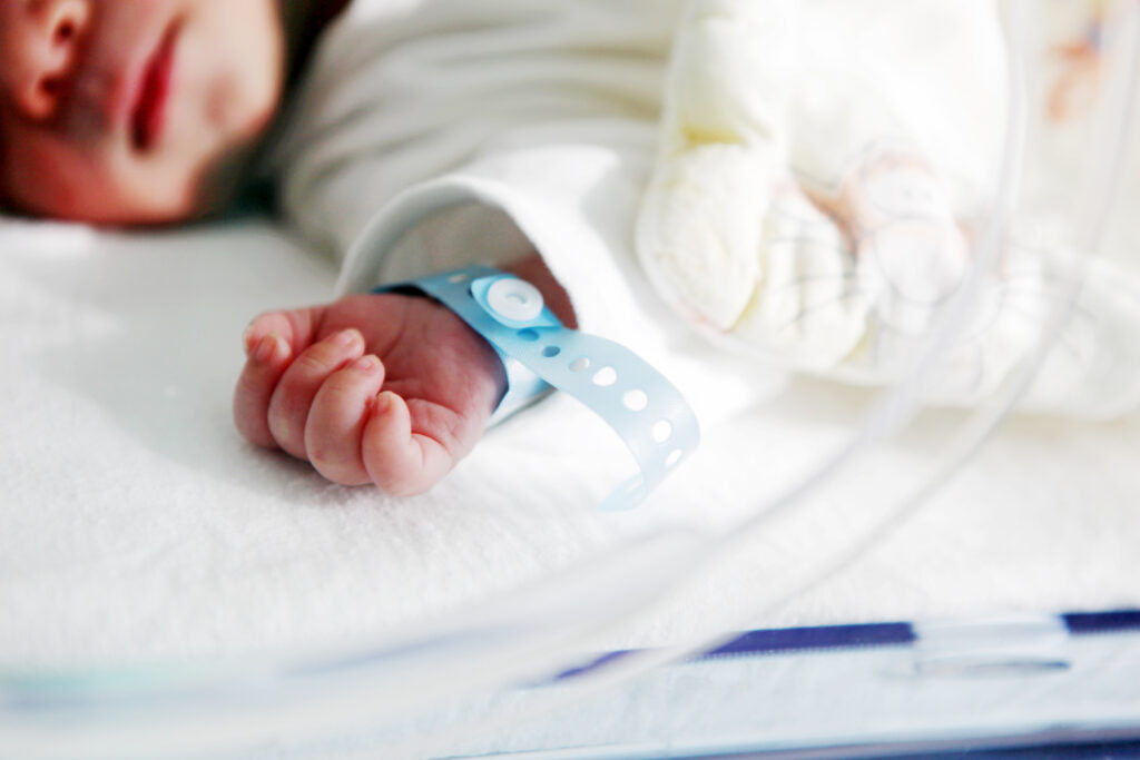 baby in an incubator