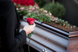 Religion, death and dolor - funeral and cemetery; funeral with coffin